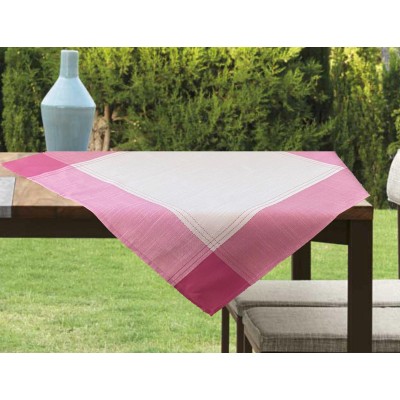 LINEN FRAME 85X85 WITH TWO-COLORED FAUCET FLEUR 5580 PINK LINEAHOME