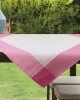LINEN FRAME 85X85 WITH TWO-COLORED FAUCET FLEUR 5580 PINK LINEAHOME