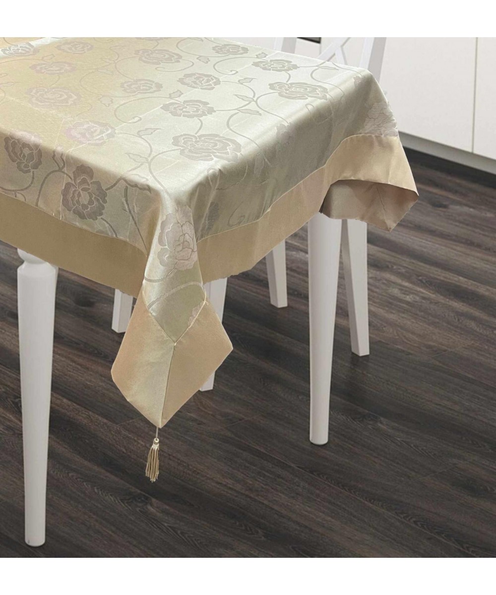 SATIN JACQUARD TABLECLOTH WITH PRAIRIE FAUCET 140X180 LINEAHOME