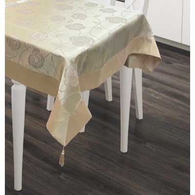 SATIN JACQUARD TABLECLOTH WITH PRAIRIE FAUCET 140X180 LINEAHOME