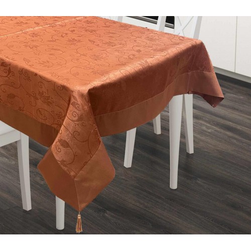 SATIN JACQUARD TABLECLOTH WITH CEYLAN FAUCET 140X180 LINEAHOME