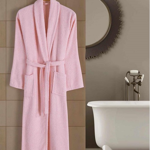 LINEAHOME PINK 100% COTTON COTTON COTTON COAT WITH COLLAR