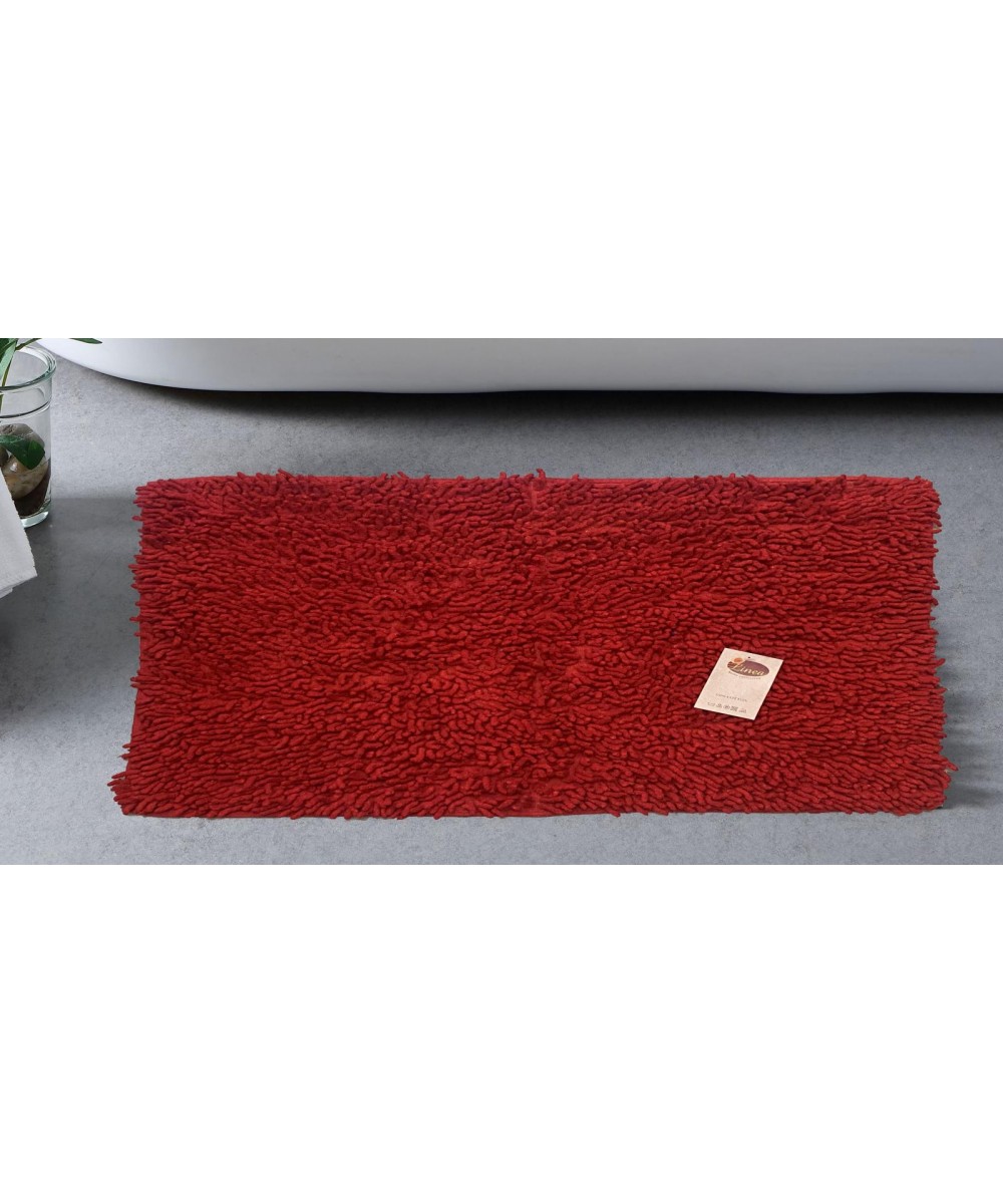 BATH MAT 100% BAMBAKERO NOODLE RED 60X90 LINEAHOME