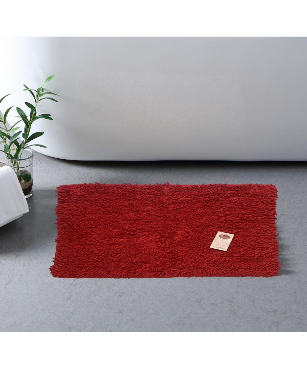 BATH MAT 100% BAMBAKERO NOODLE RED 60X90 LINEAHOME