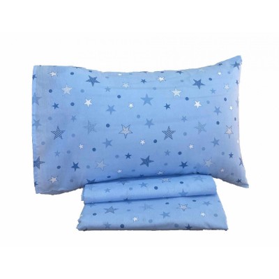 SHINY STAR BLUE SHEET SET (2) 160X240 (1) 50X70 LINEAHOME