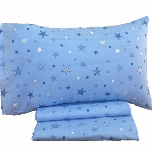 SHINY STAR BLUE SHEET SET (2) 160X240 (1) 50X70 LINEAHOME