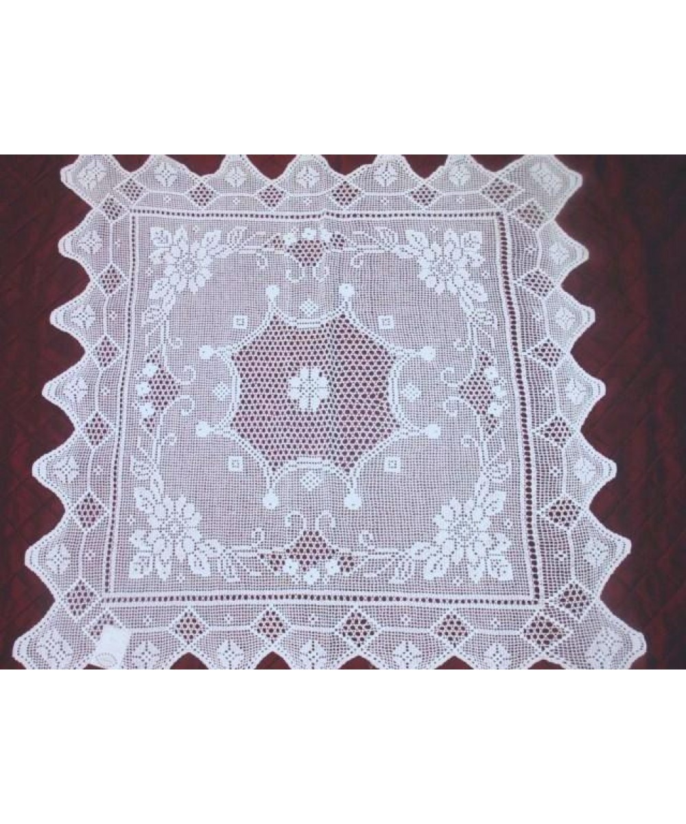 ALL-KNITTED TRAP/LO 180X220 HAND MERCERIZED N3148 WHITE LINEAHOME