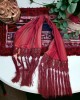 BORDEAUX EMBROIDERED WITH TIE SEMPER BURGUNDY 55X200 LINEAHOME