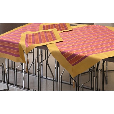 SET OF 7 PCS SATIN JACQUARD WITH MAGENTA LINEAHOME FACE