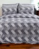 GRAY PARQUET PRINTED SHEET SET ONLY 160X240 LINEAHOME