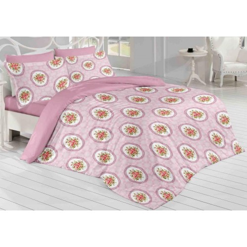 OVAL EXTRA DOUBLE PRINTED SHEET SET 220X240 LINEAHOME