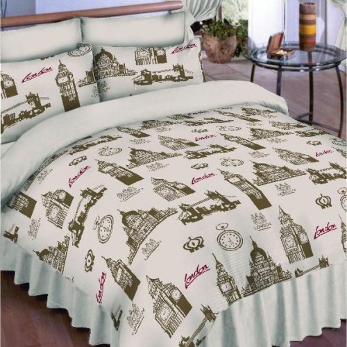 CITY POWDER PRINTED SHEET SET ONLY 160X240 LINEAHOME