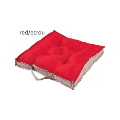 Μαξιλάρι καρέκλας Σχ.Oxford 40x40cm διπλής όψης red/ecrou 100%  πολ.
