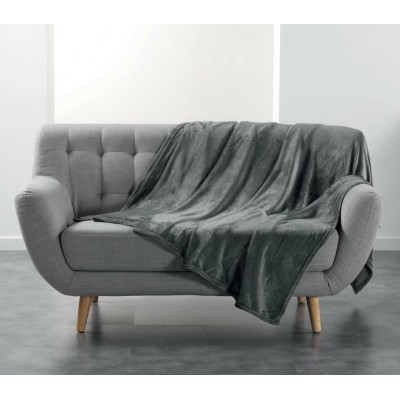 Κουβέρτα - Ριχτάρι 180x220cm  super soft  Σχ.Flanou grey 100%  polyester