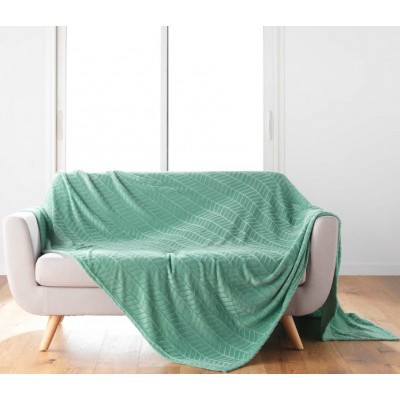 Κουβέρτα - Ριχτάρι με ζακάρ σχέδιο super soft  Σχ.Arya mint 180x220cm 100%  polyester