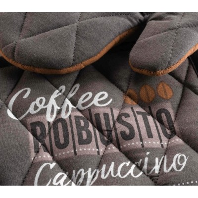 Σετ πιάστρα-γάντι Σχ. Cappuccino 100%  cotton