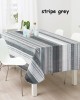 Plain tablecloth Fig. Stripe gray 100% pol. 150x150cm