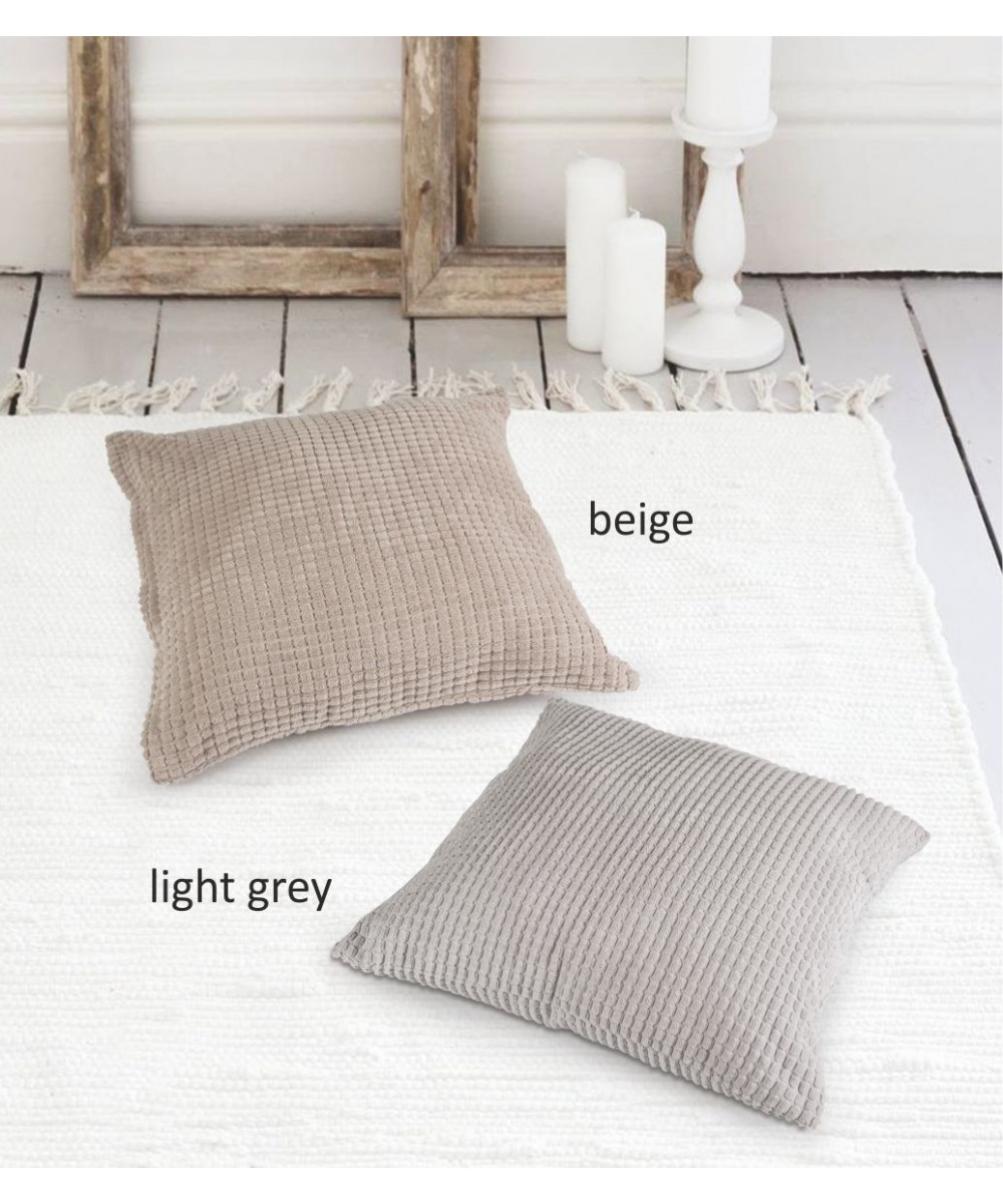 Decorative pillowcase Fig. Velvet square 50x50cm 100% gray color