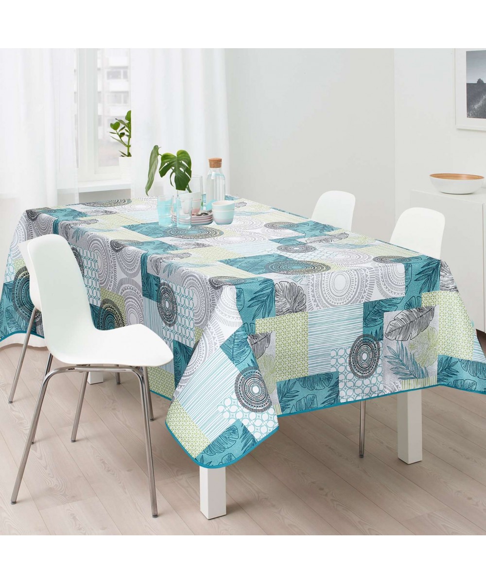 Tablecloth with cotton Fig. Beely yellow 100% pol. 150x150cm