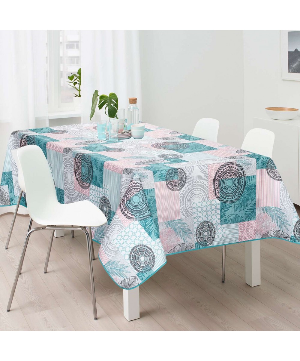 Linen tablecloth Fig. Beely pink 100% pol. 150x180cm