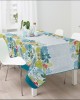 Linen tablecloth Fig. Jungle mint 100% pol. 150x150cm