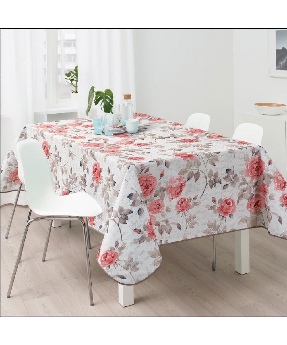 Vanesa checkered tablecloth 100% pol. 150x150cm