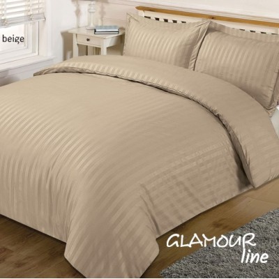Sheet set -Glamour- monochrome Beige poly/cotton 170x280cm 