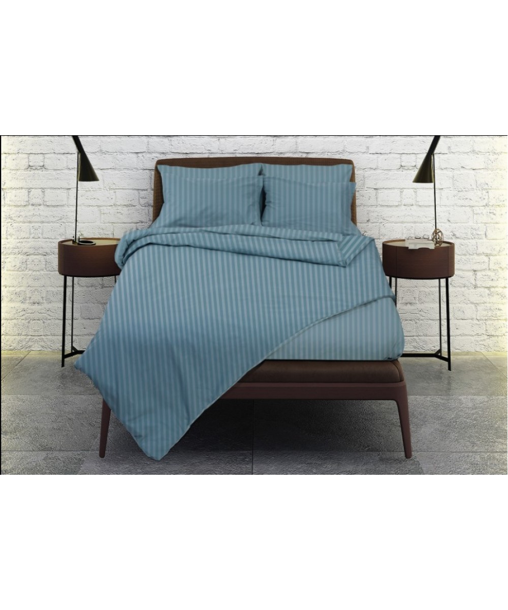 Sheet set -Glamour- monochromatic Blue poly/cotton 240x280cm