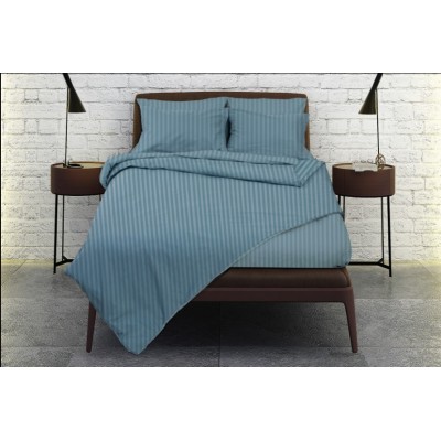Sheet set -Glamour- monochromatic Blue poly/cotton 240x280cm 