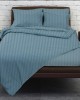 Σετ σεντόνια -Glamour- μονόχρωμα Blue poly/cotton 240x280cm
