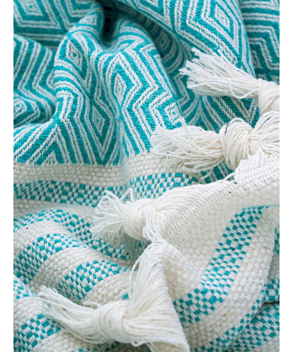 Throw TENT TURQUOISE Armchair throw: 170 x 180 cm.