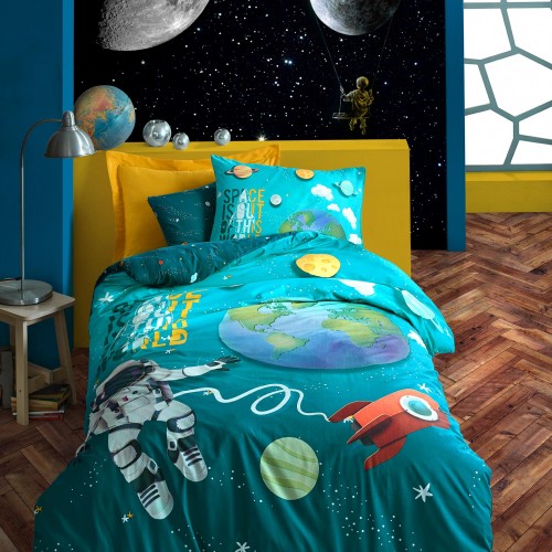 Children's Sheet Set SPACE Single sheet set with elastic: 170 x 240 100 x 200 30 1 pillowcase 50 x 70 cm.