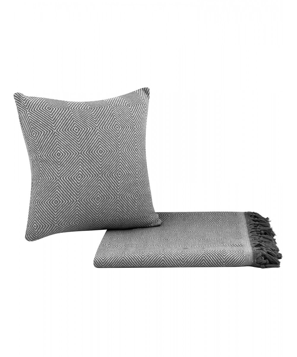 Throw VORM ANTHRACITE Throw armchair: 180 x 190 cm.