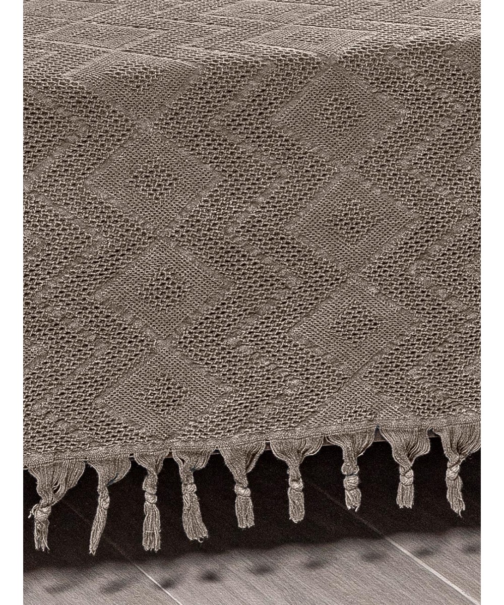Κουβέρτα Πικέ Ζακάρ TIFON BROWN Κουβέρτα Πικέ Ζακάρ: 220 x 240 εκ.