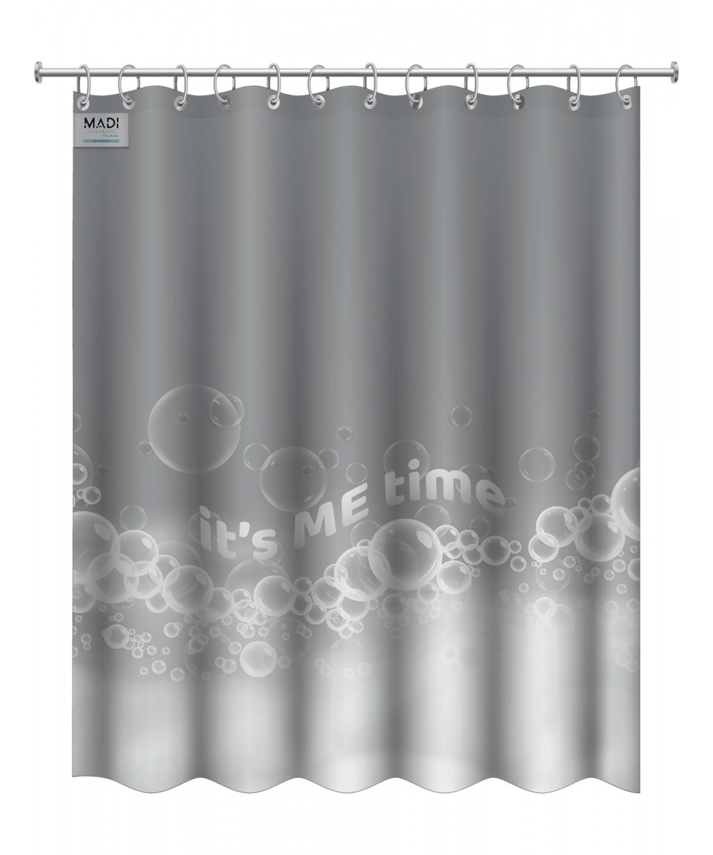 Shower curtain ITS ME TIME Shower curtain: 180 x 180 cm.