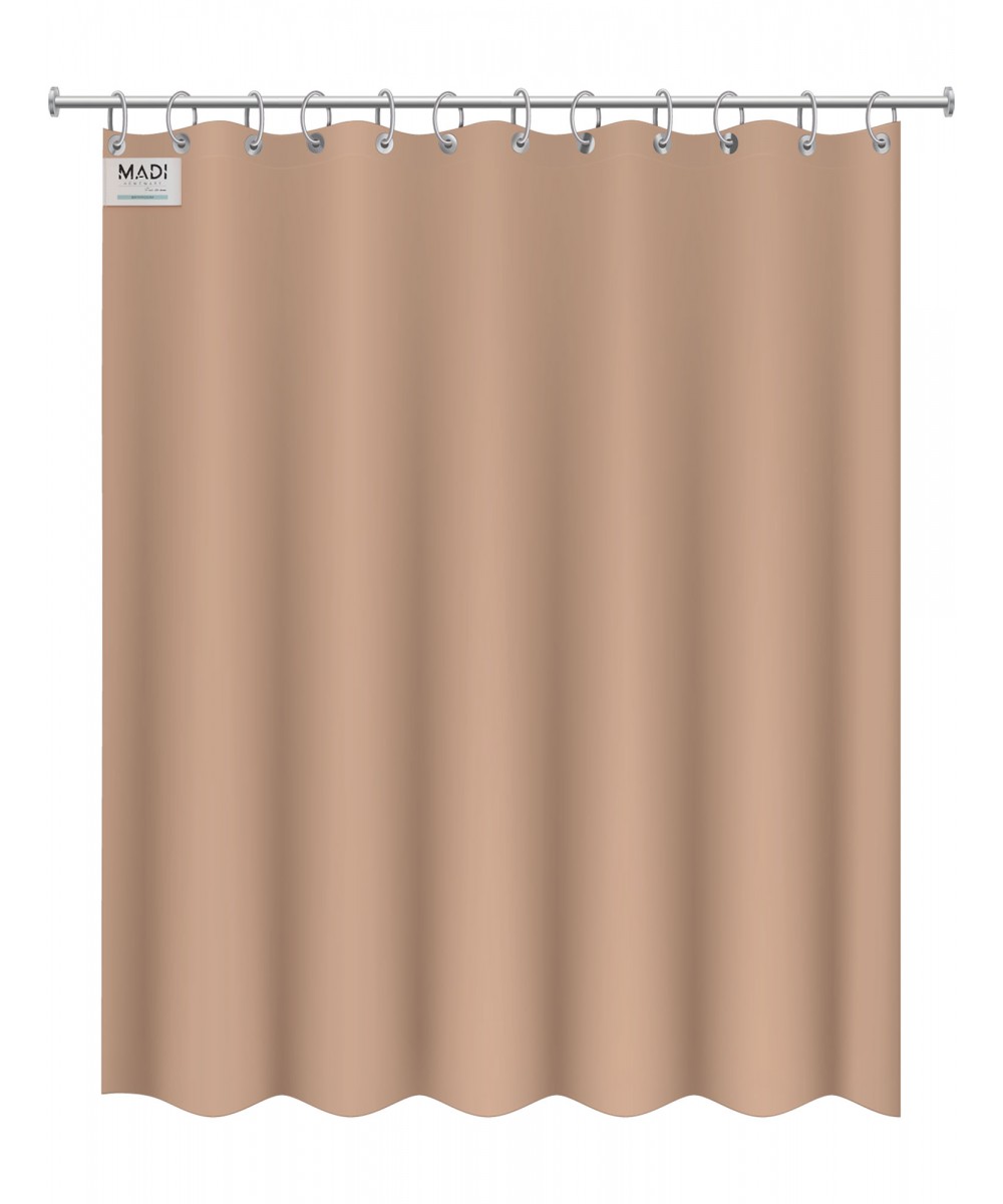 Shower curtain LLANO BEIGE Shower curtain: 180 x 200 cm.