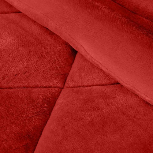 Κουβερτοπάπλωμα UNICOLORE RED Κουβερτοπάπλωμα μονό: 160 x 220 εκ.