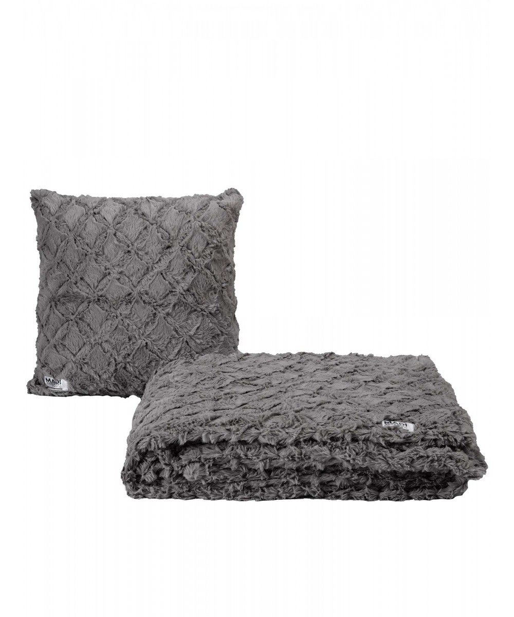 Throw OBLONG GRAY Throw two-seater sofa: 180 x 250 cm.