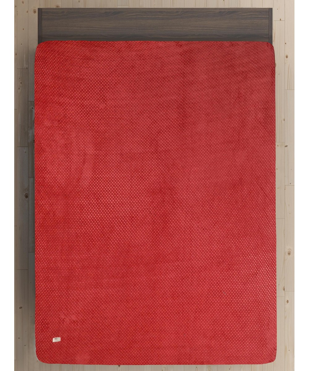 Σεντόνι Flannel NODES RED Flannel μονό με λάστιχο: 100 x 200   30 εκ.