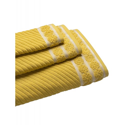 Πετσέτα HAZY YELLOW Σετ πετσέτες 3 τεμαχίων (30 x 50   50 x 90   80 x 150 εκ.)