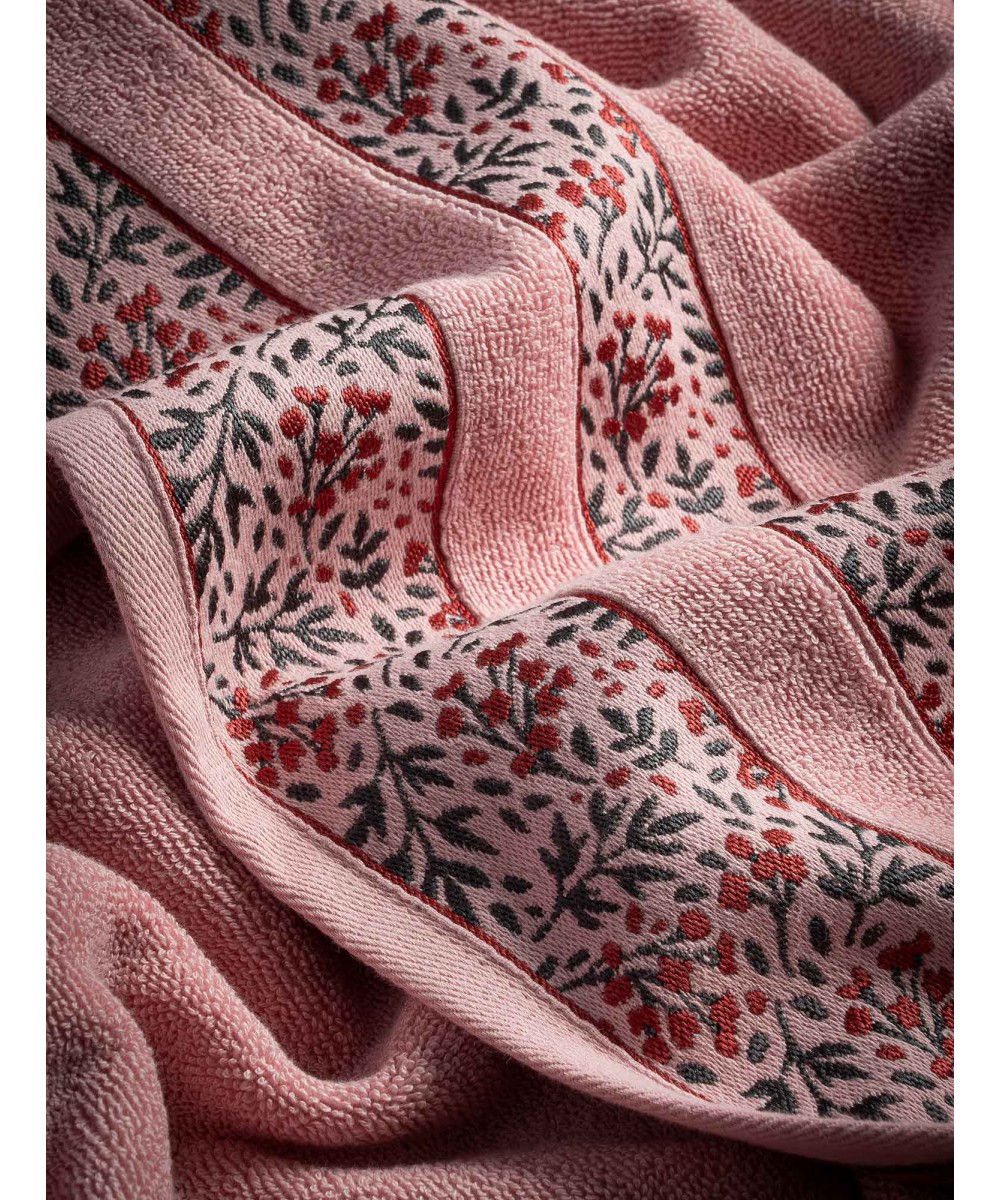 BLOOM PINK towel Set of 3 towels (30 x 50 50 x 90 80 x 150 cm.)