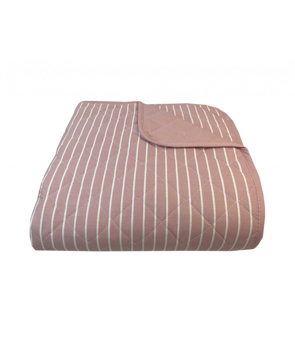 Κουβερλι Μονό Stripe Dusty Rose