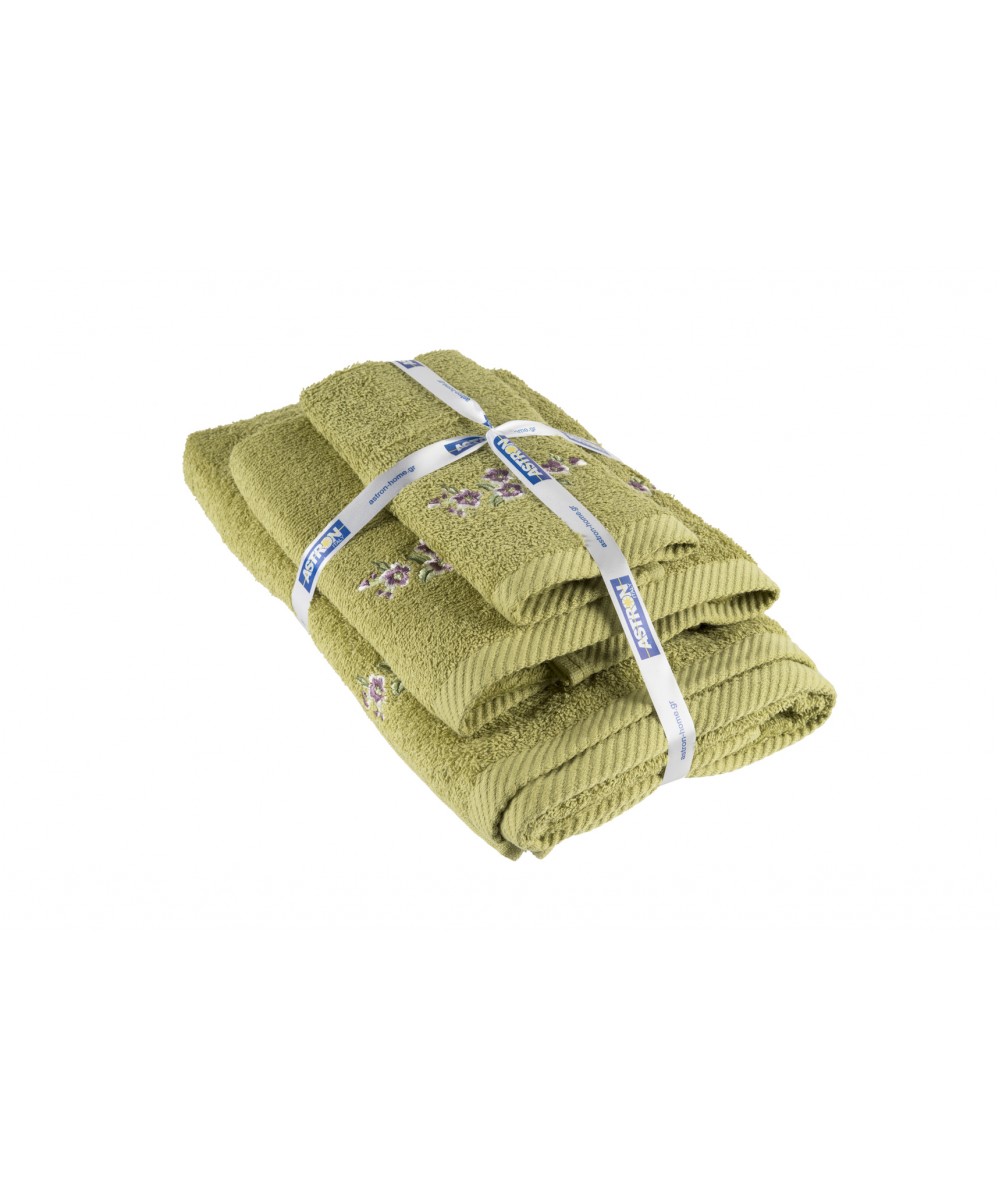 Πετσέτες σετ 3τμχ Olive design 4