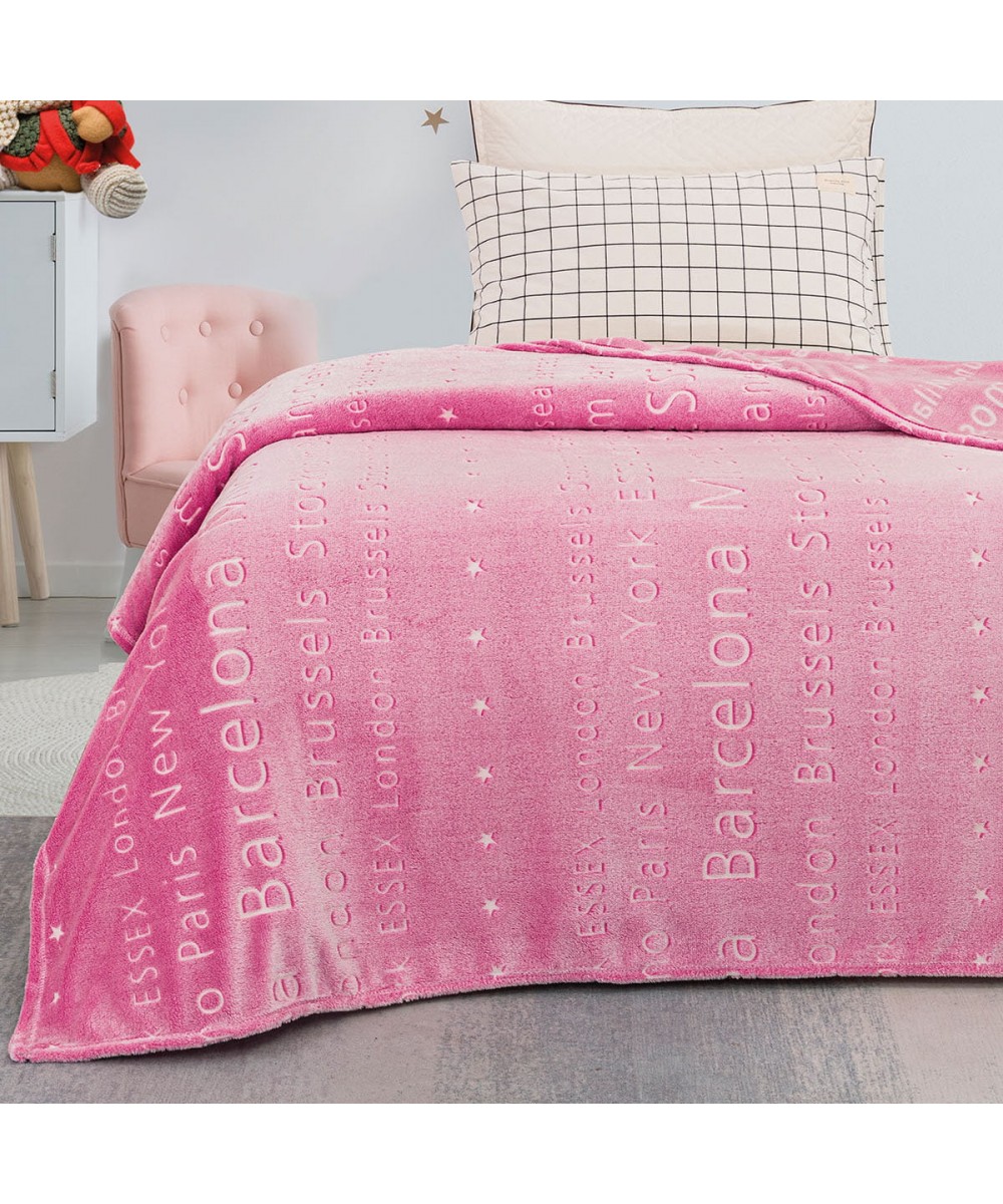 Κουβέρτα μονή φωσφορίζουσα Art 6134  160x220 Ροζ   Beauty Home