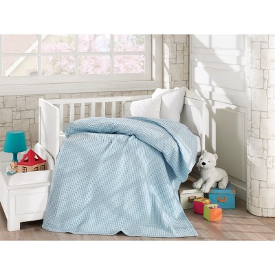 Κουβέρτα πικέ σε 4 χρώματα Art 5116  120x160  Γαλάζιο Beauty Home
