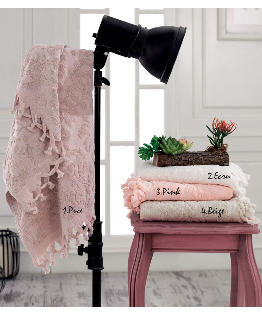 Πετσέτα μπάνιου ζακάρ Art 3180 σε 4 αποχρώσεις  70x140  Ροζ Beauty Home