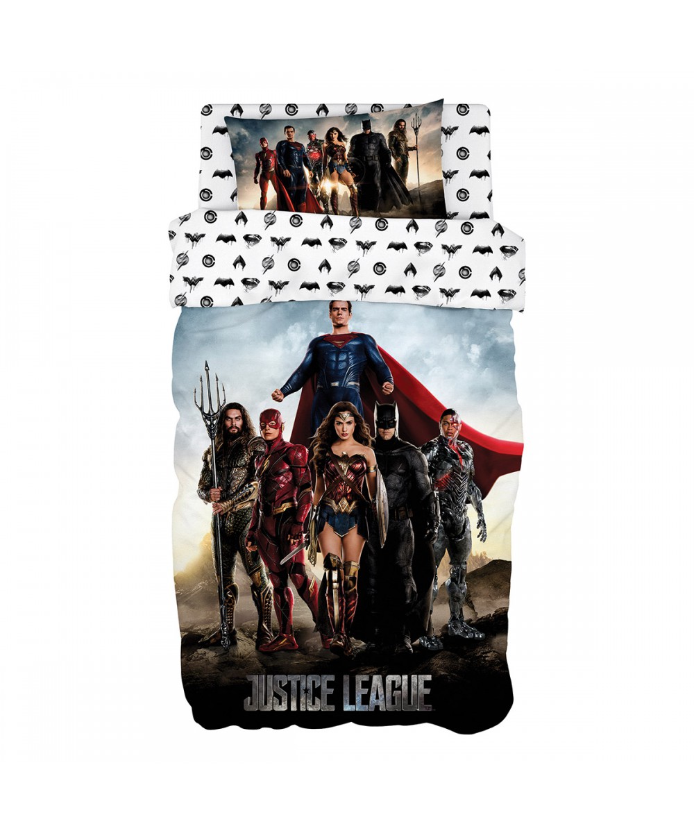 Σετ παπλωματοθήκη μονή Art 6186 Justice League 165x250 Εμπριμέ   Beauty Home