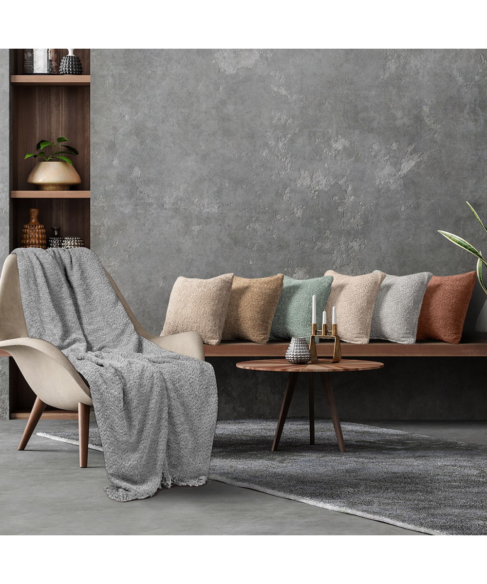 Four-seater Lamb Art Throw 8571 180x350 Gray Beauty Home