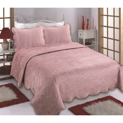Κουβέρτα βελούδο με sherpa NX2211 (220cm x 240cm   2x50cm x 70cm) pink