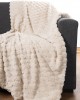 Διακοσμητικό γούνινο ριχτάρι mink (130cm x 160cm) ivory